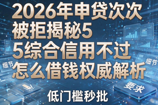 2026年申贷次次被拒揭秘5综合信用不过怎么借钱权威解析低门槛秒批!