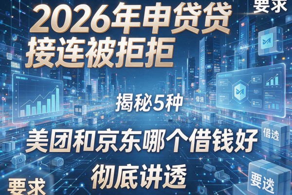 2026年申贷接连被拒揭秘5种美团和京东哪个借钱好彻底讲透!