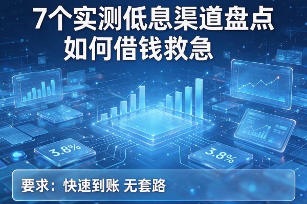 7个实测低息渠道盘点如何借钱救急3.8%快速到账无套路！