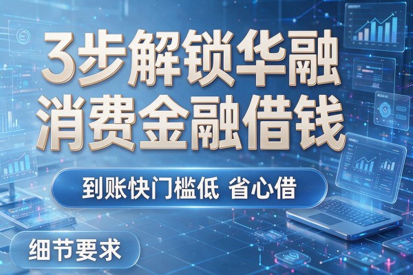 3步解锁华融消费金融借钱,到账快门槛低省心借!
