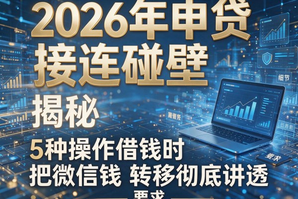 2026年申贷接连碰壁揭秘5种操作借钱时把微信钱转移彻底讲透!