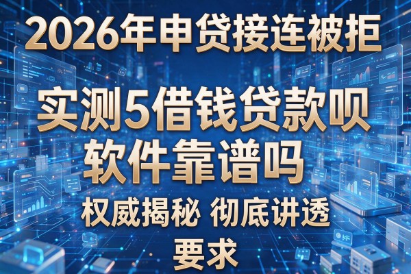 2026年申贷接连被拒实测5借钱贷款呗软件靠谱吗权威揭秘彻底讲透！