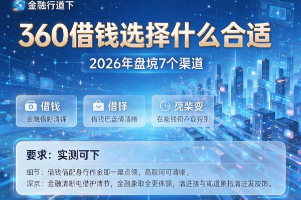 360借钱选择什么合适 2026年盘点7个渠道 实测可下!