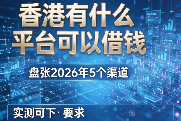 香港有什么平台可以借钱 盘点2026年5个渠道 实测可下!