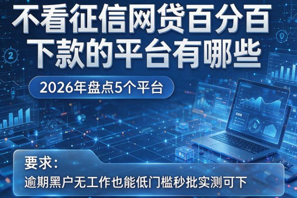 不看征信网贷百分百下款的平台有哪些 2026年盘点5个平台 逾期黑户无工作也能低门槛秒批实测可下