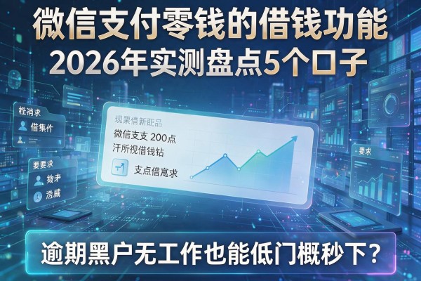 微信支付零钱的借钱功能 2026年实测盘点5个口子 逾期黑户无工作也能低门槛秒下
