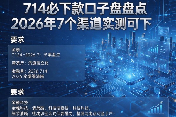 714必下款口子盘点2026年7个渠道实测可下!