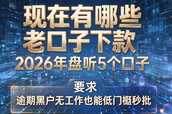现在有哪些老口子下款 2026年盘点5个口子 逾期黑户无工作也能低门槛秒批