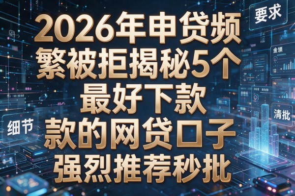 2026年申贷频繁被拒揭秘5个最好下款的网贷口子强烈推荐秒批！