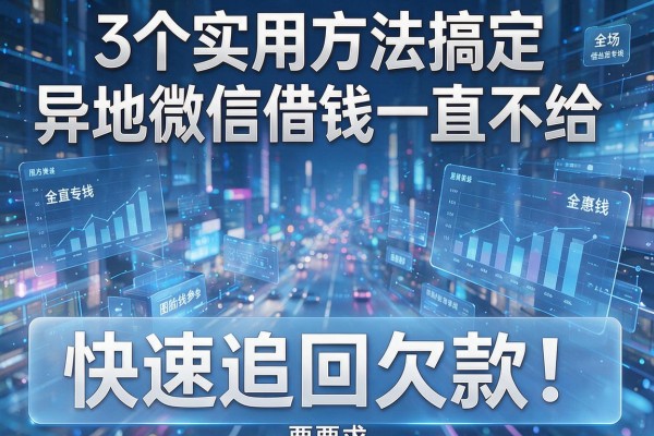 3个实用方法搞定异地微信借钱一直不给,快速追回欠款!