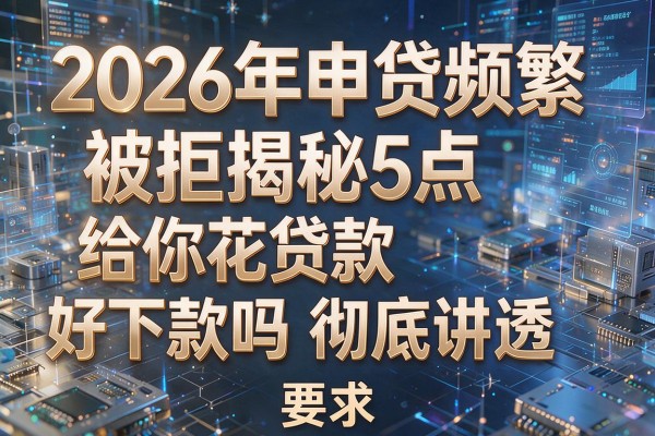2026年申贷频繁被拒揭秘5点给你花贷款好下款吗彻底讲透!