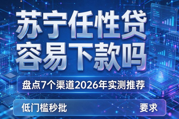 苏宁任性贷容易下款吗 盘点7个渠道2026年实测推荐 低门槛秒批!