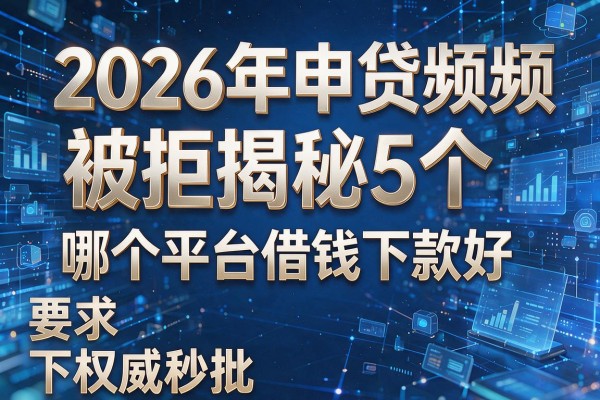 2026年申贷频频被拒揭秘5个哪个平台借钱下款好下权威秒批!