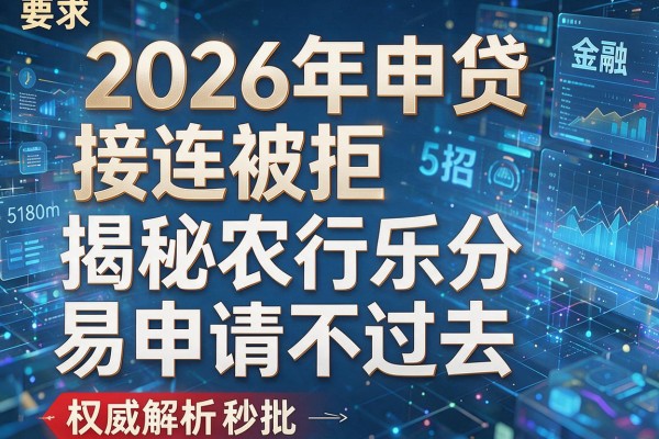 2026年申贷接连被拒揭秘5招农行乐分易申请不过去权威解析秒批！