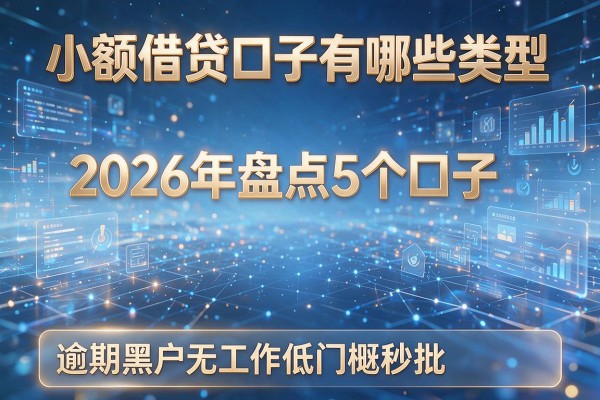 小额借贷口子有哪些类型 2026年盘点5个口子 逾期黑户无工作低门槛秒批