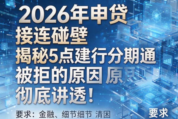 2026年申贷接连碰壁揭秘5点建行分期通被拒的原因彻底讲透!