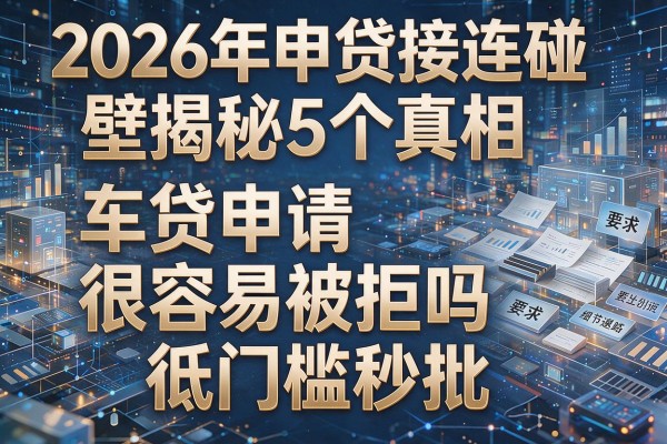 2026年申贷接连碰壁揭秘5个真相车贷申请很容易被拒吗低门槛秒批!