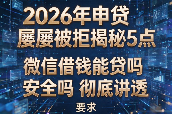 2026年申贷屡屡被拒揭秘5点微信借钱能贷吗安全吗彻底讲透!
