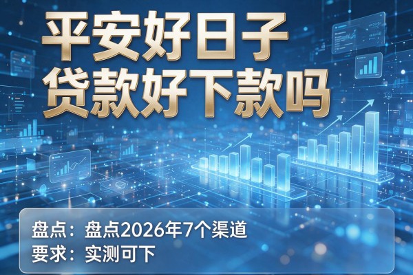 平安好日子贷款好下款吗 盘点2026年7个渠道 实测可下！