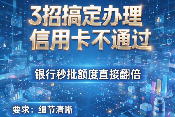3招搞定办理信用卡不通过，银行秒批额度直接翻倍！