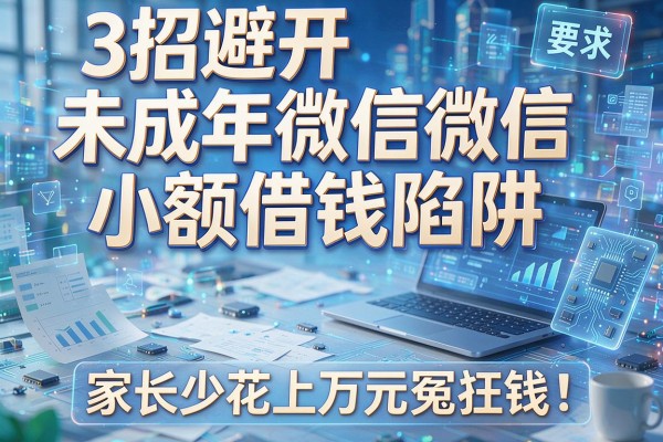 3招避开未成年微信小额借钱陷阱,家长少花上万元冤枉钱!