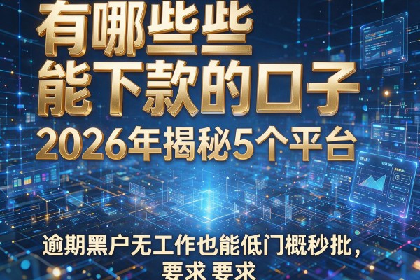 有哪些能下款的口子 2026年揭秘5个平台 逾期黑户无工作也能低门槛秒批