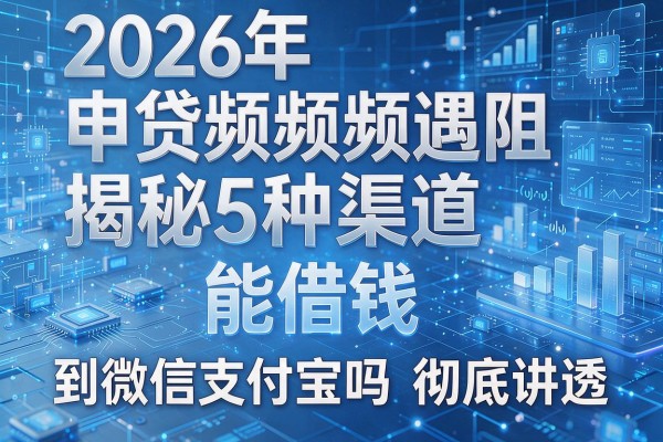 2026年申贷频频遇阻揭秘5种渠道能借钱到微信支付宝吗彻底讲透!