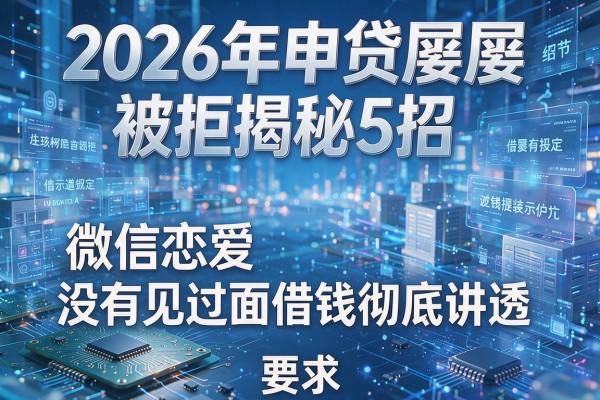 2026年申贷屡屡被拒揭秘5招微信恋爱没有见过面借钱彻底讲透!
