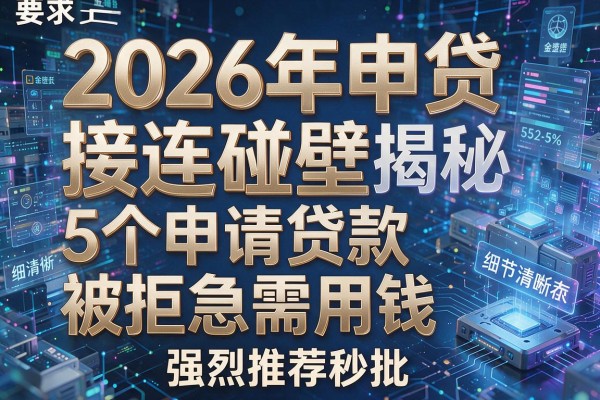 2026年申贷接连碰壁揭秘5个申请贷款被拒急需用钱强烈推荐秒批!
