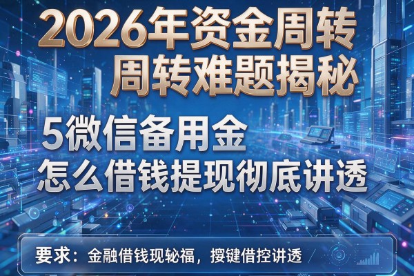 2026年资金周转难题揭秘5微信备用金怎么借钱提现彻底讲透！