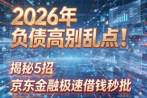 2026年负债高别乱点!揭秘5招京东金融极速借钱秒批!