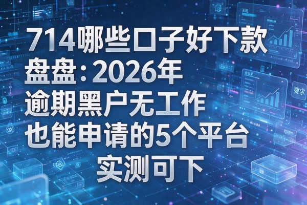 714哪些口子好下款盘点2026年逾期黑户无工作也能申请的5个平台实测可下