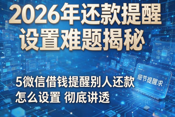 2026年还款提醒设置难题揭秘5微信借钱提醒别人还款怎么设置彻底讲透!