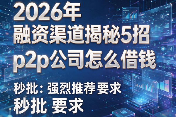 2026年融资渠道揭秘5招p2p公司怎么借钱强烈推荐秒批！