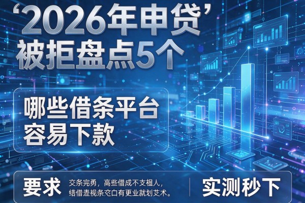2026年申贷被拒盘点5个哪些借条平台容易下款实测秒下!
