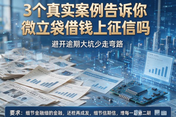 3个真实案例告诉你微立袋借钱上征信吗,避开逾期大坑少走弯路!