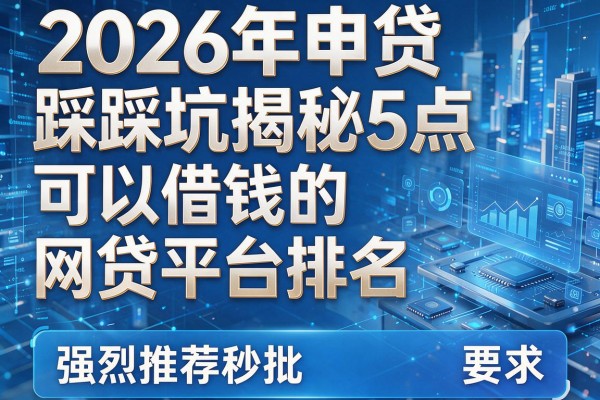 2026年申贷踩坑揭秘5点可以借钱的网贷平台排名强烈推荐秒批!