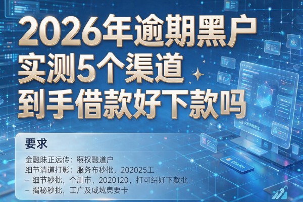 2026年逾期黑户实测5个渠道到手借款好下款吗揭秘秒批!