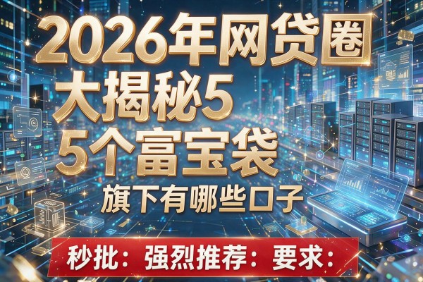 2026年网贷圈大揭秘5个富宝袋旗下有哪些口子强烈推荐秒批!